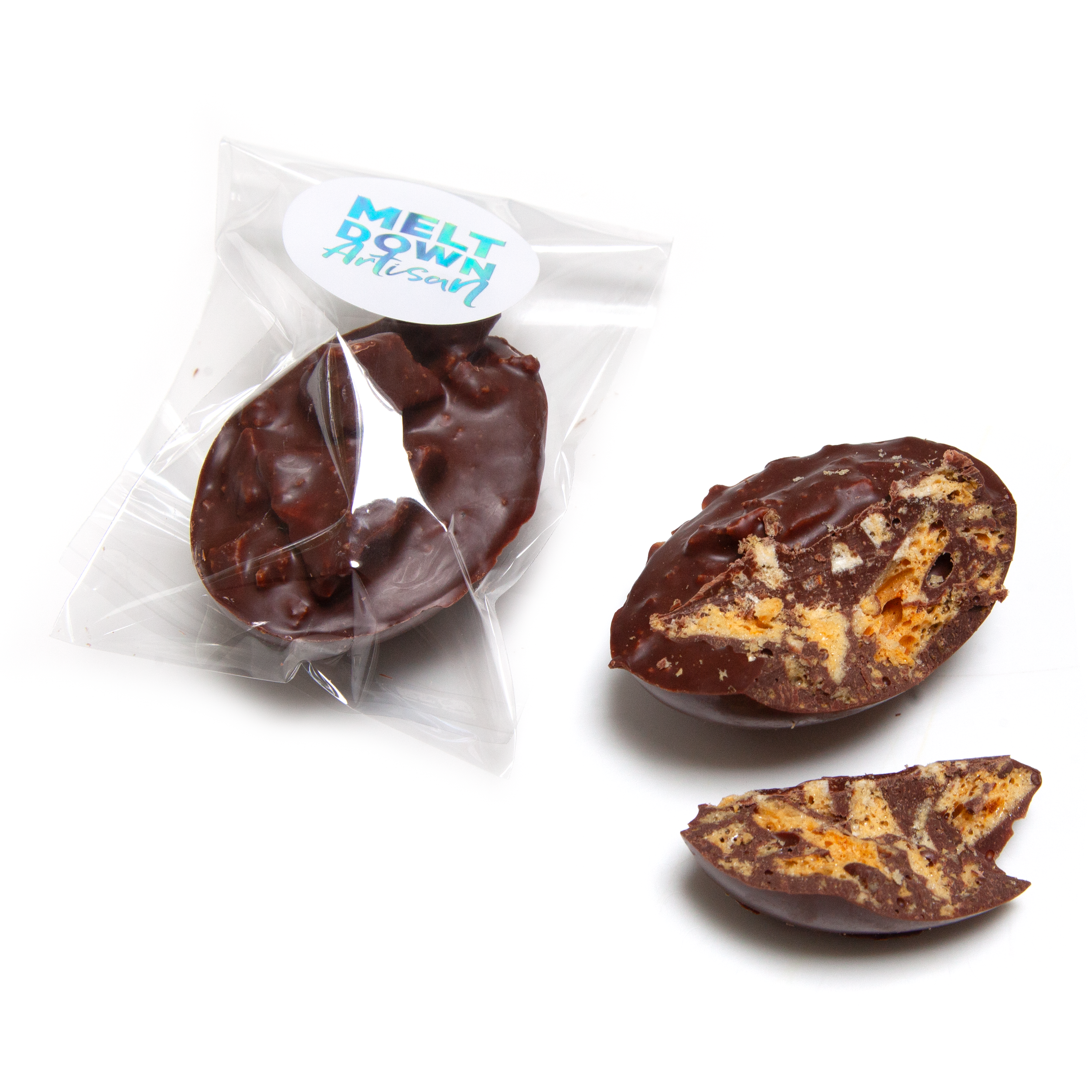Dark Honeycomb Crunch Half Egg