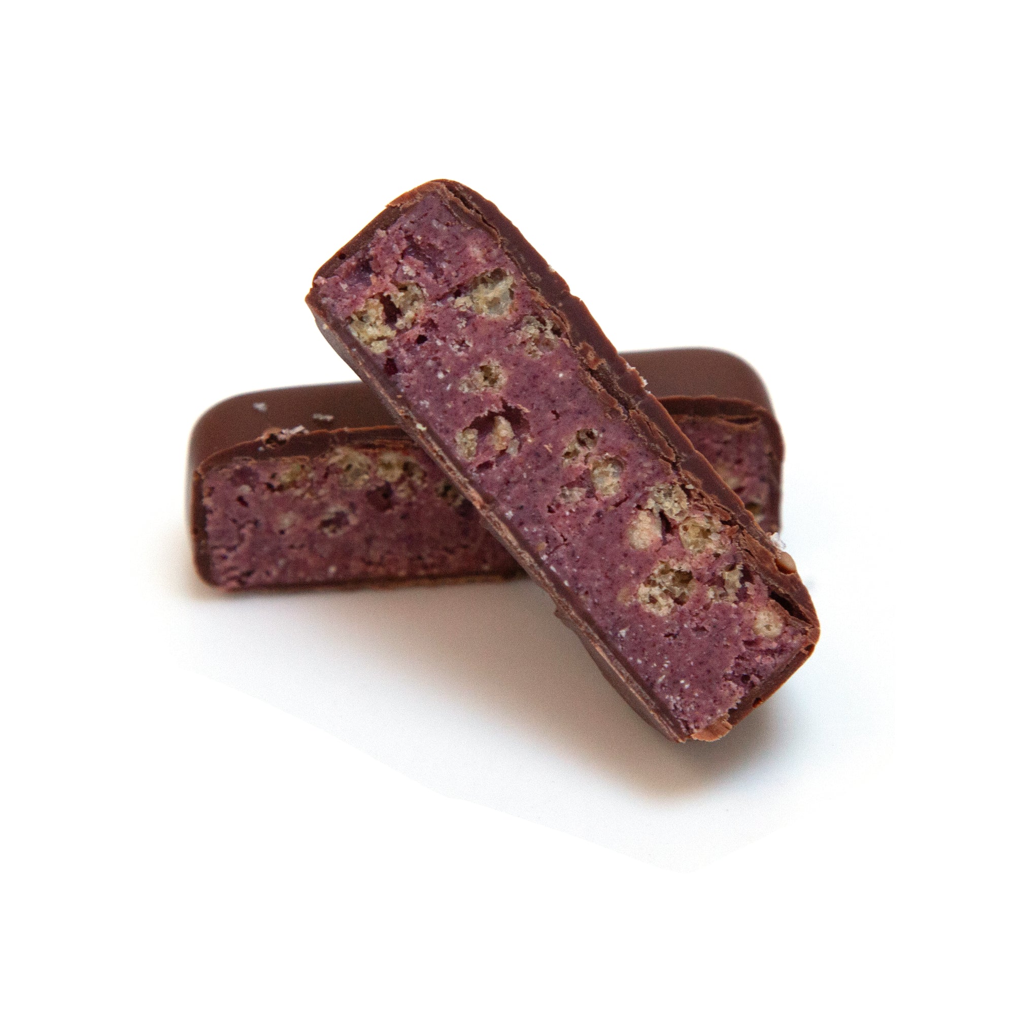 Beetroot Blackcurrant Crunch Praline Snack Bars