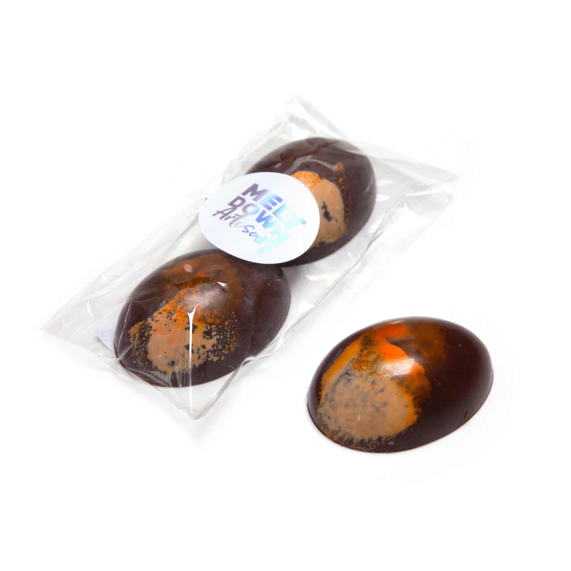 Mandarin Orange Caramel with Crunchy Hazelnut Chai Praline Egg