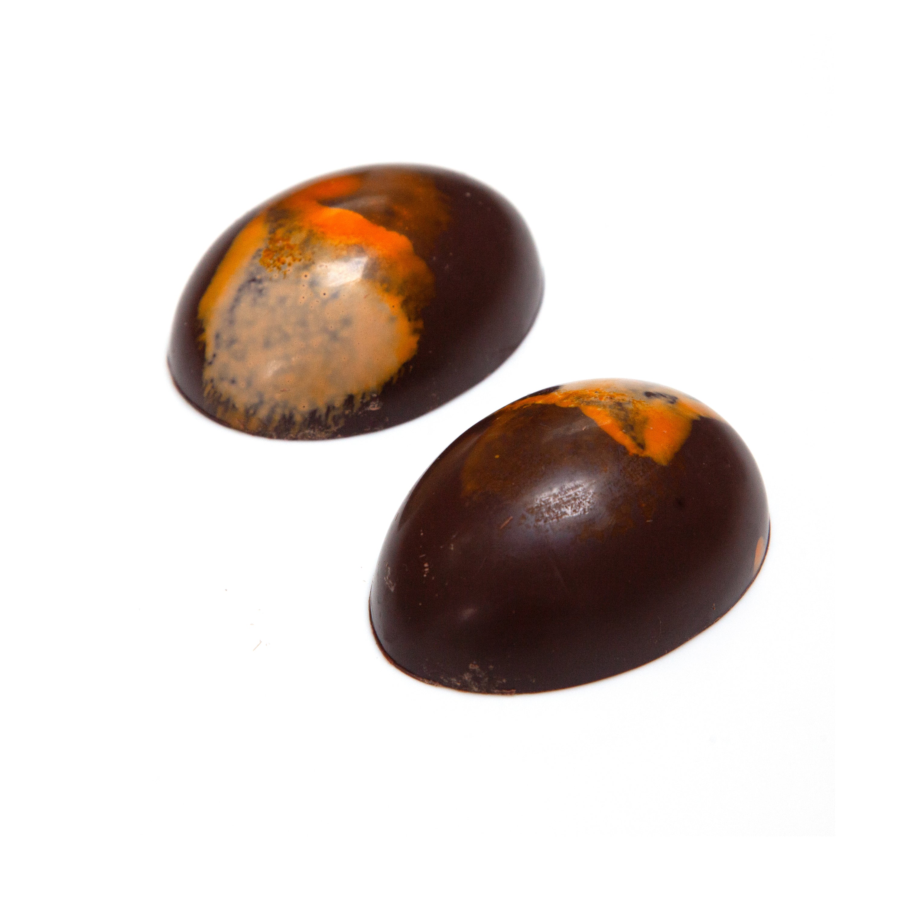 Mandarin Orange Caramel with Crunchy Hazelnut Chai Praline Egg