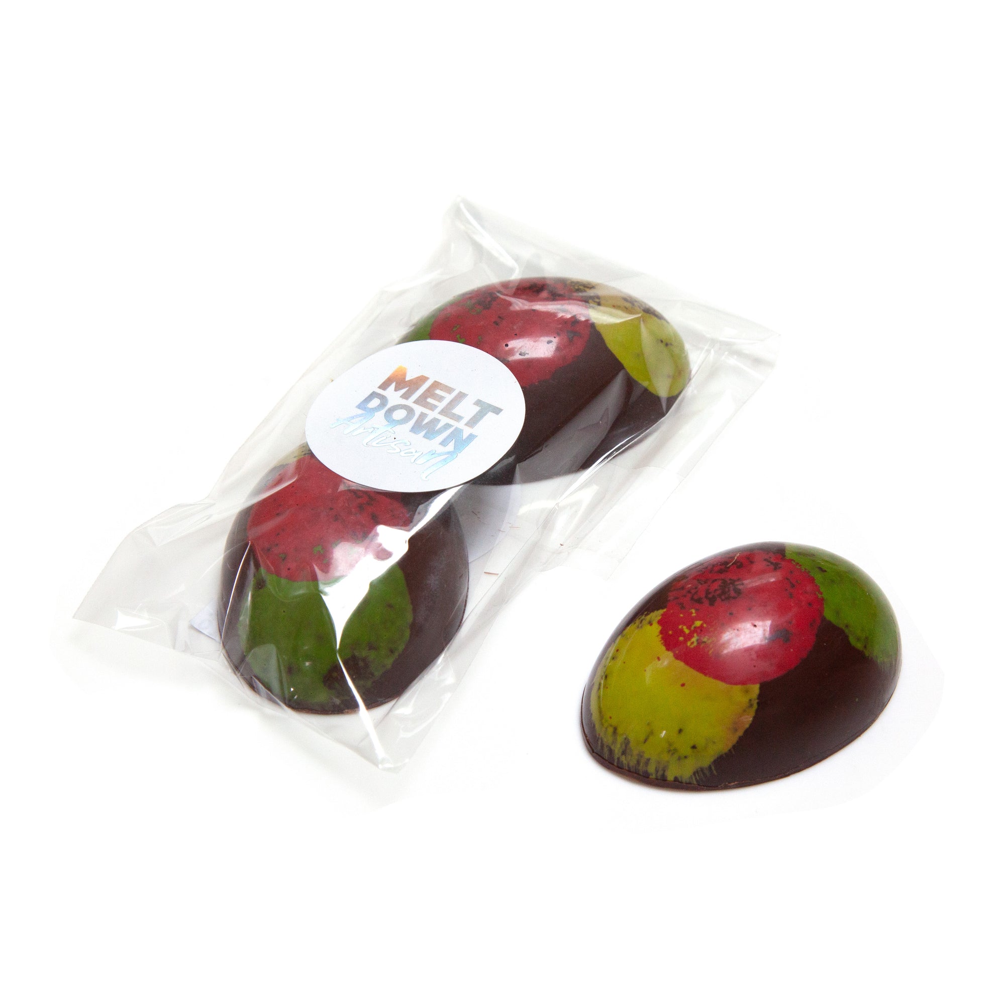 Raspberry Tonka Caramel with Pistachio Praline Egg