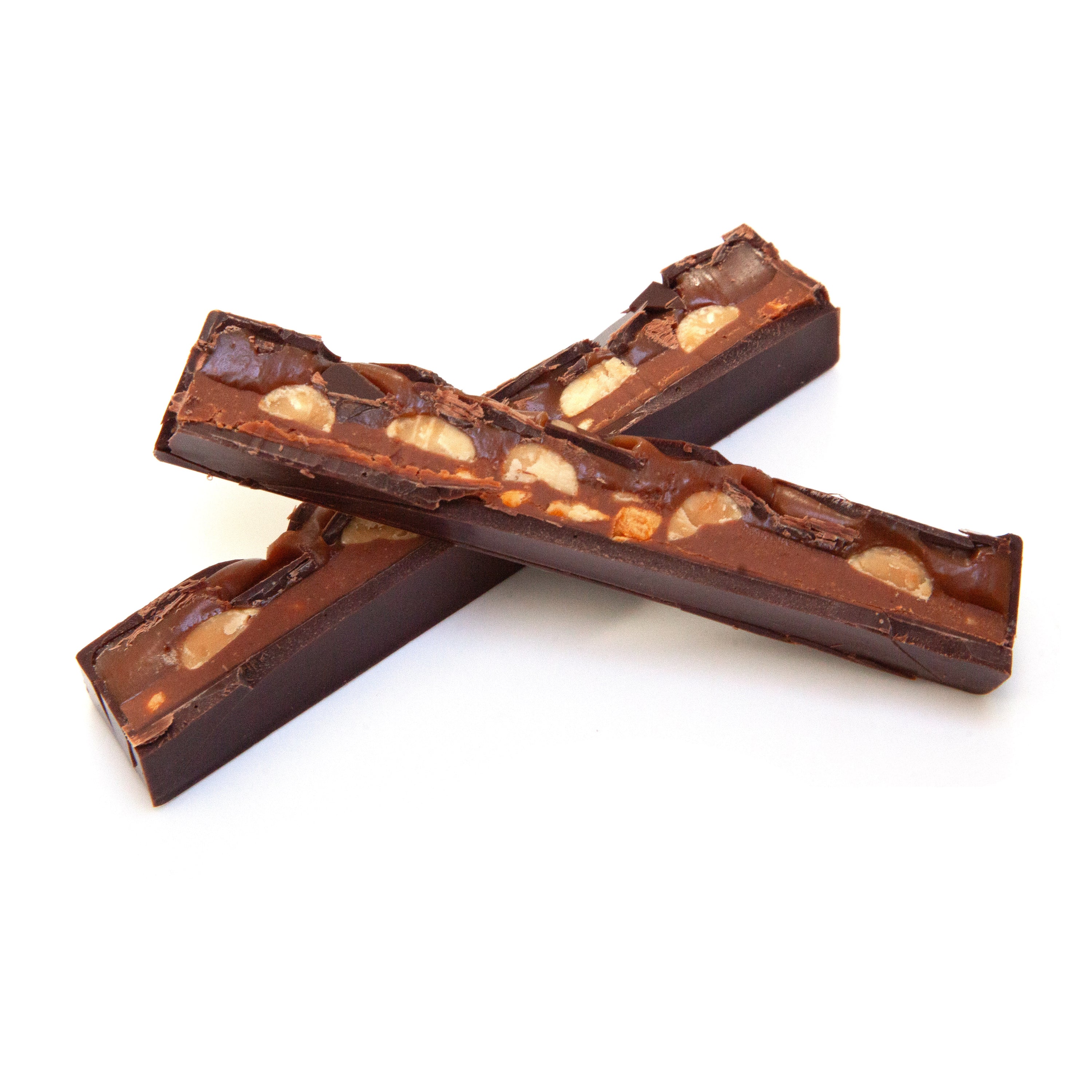 Salted Caramel 'Smoke and Fire' Peanut Crunch Bars