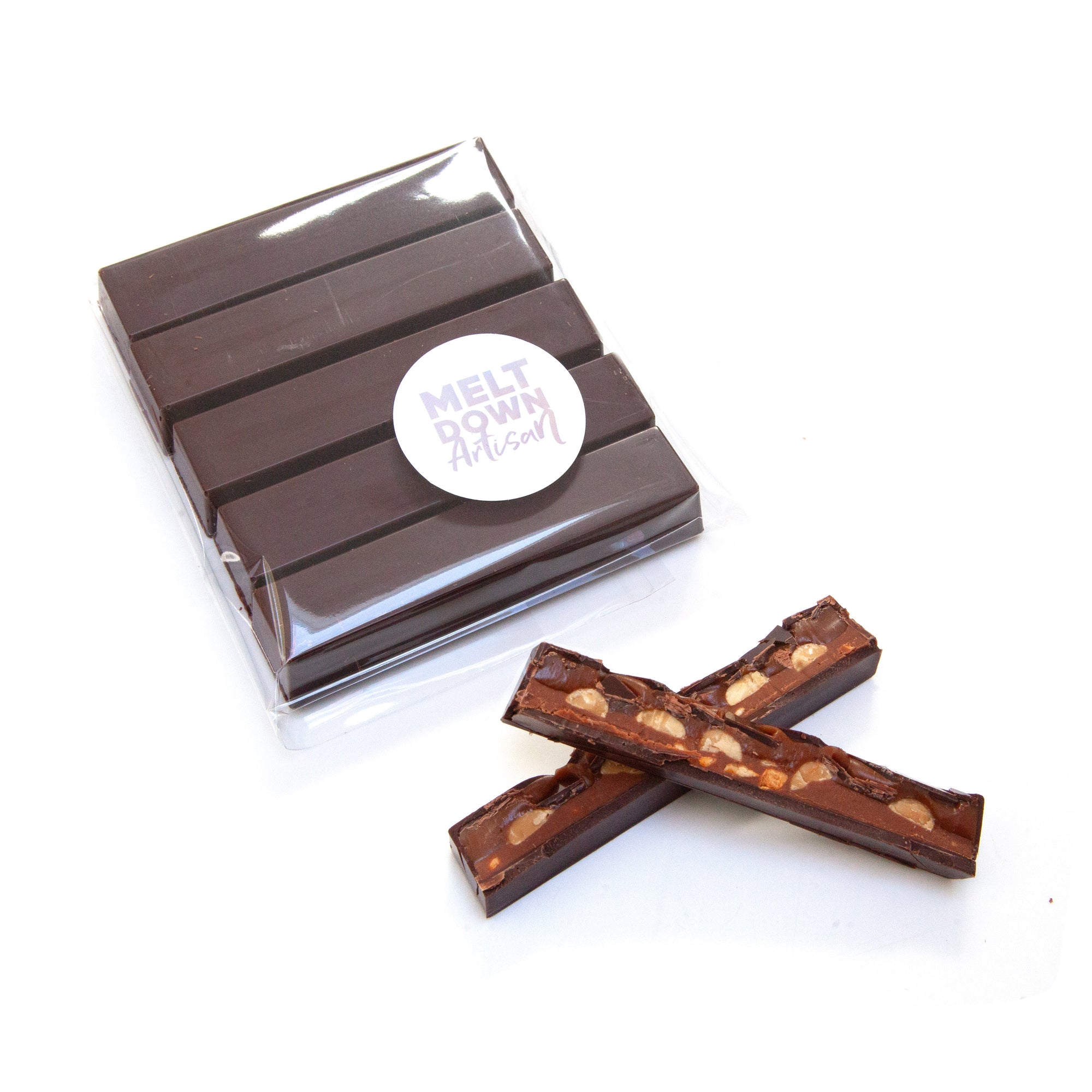 Salted Caramel 'Smoke and Fire' Peanut Crunch Bars