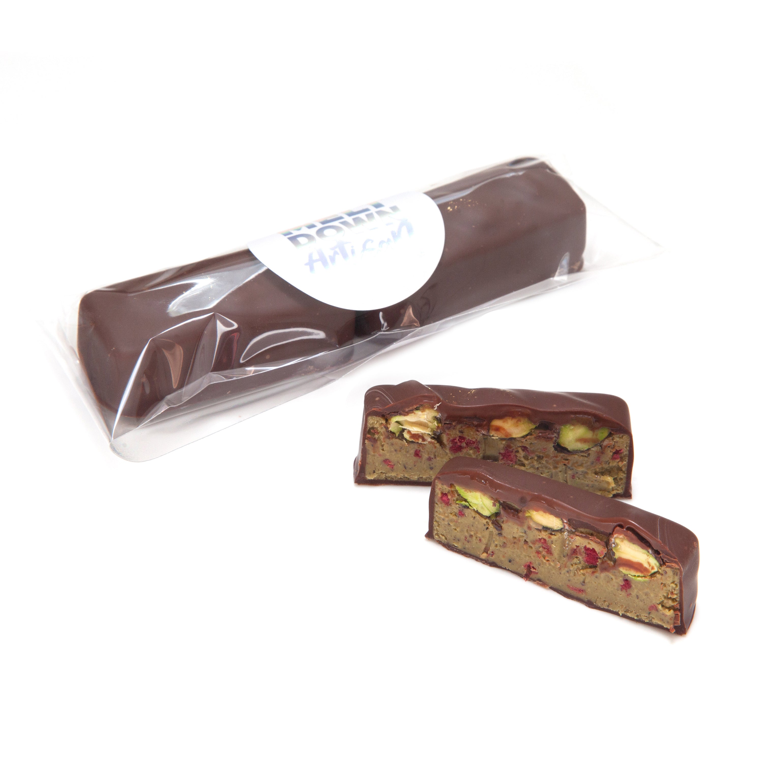 Pistachio Raspberry Praline Snack Bars