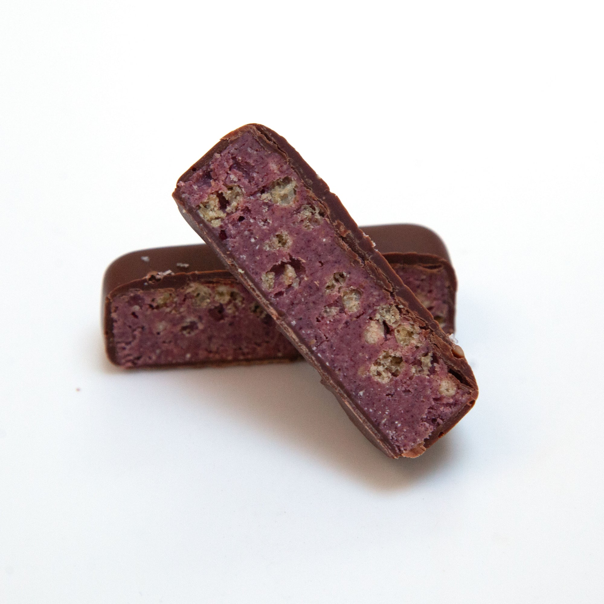Beetroot Blackcurrant Crunch Praline Snack Bars
